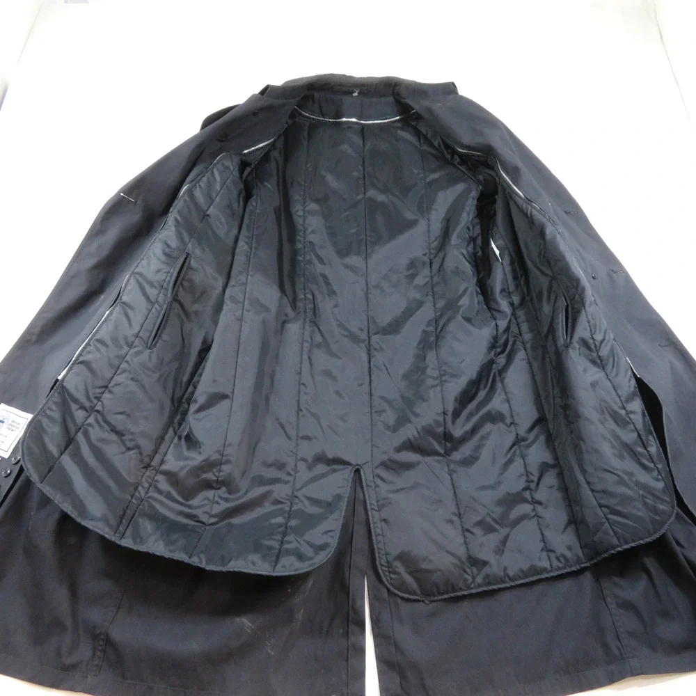 Army Military Long Trench Rain Coat W/ Liner Black Sz 42L 70s/80s